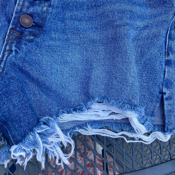 Abercrombie Natural High Rise Denim Shorts Size 0 - Picture 4 of 4